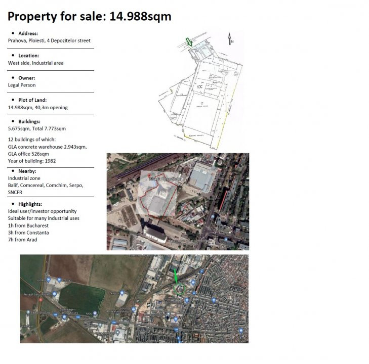 Vânzare proprietate industrială 14.988mp în Ploieşti, Prahova