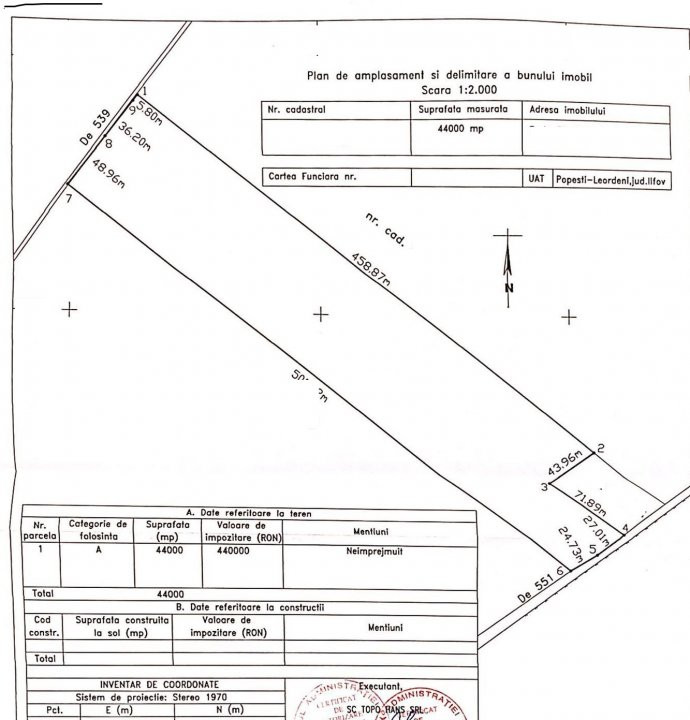 Popeşti Leordeni, pe DN4 - 44.000 mp