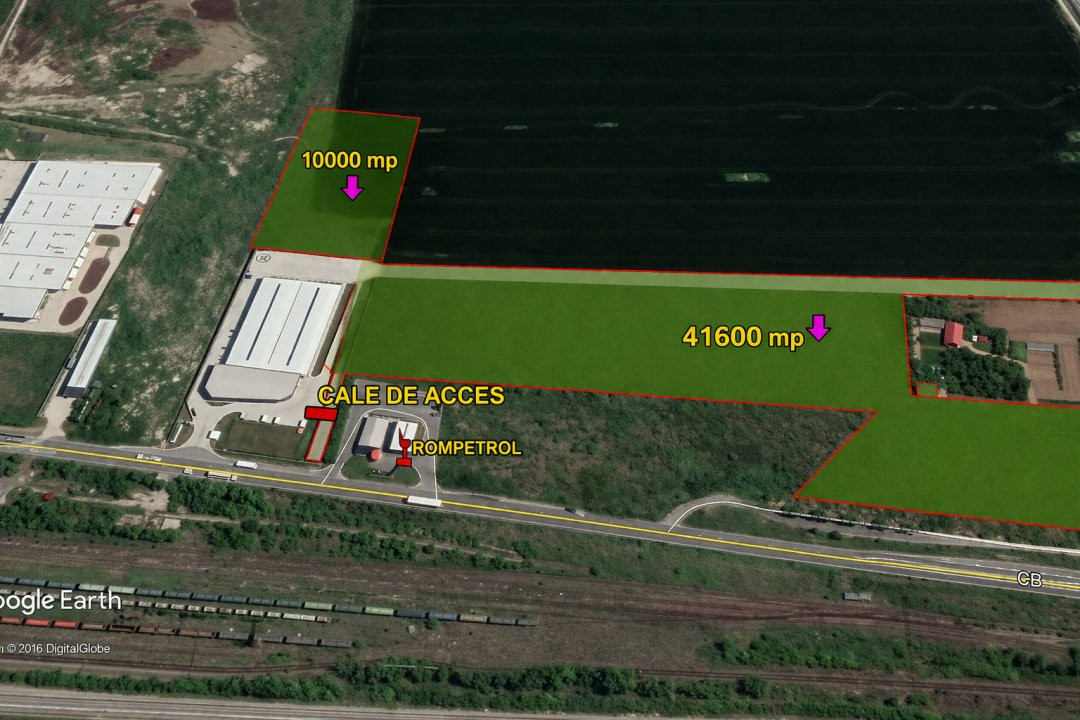 Vânzare teren 41.600 mp – Glina, cu acces direct la Centura București și A2