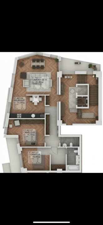 Apartament nou, 3 camere, mobilat, zona Ferdinand 