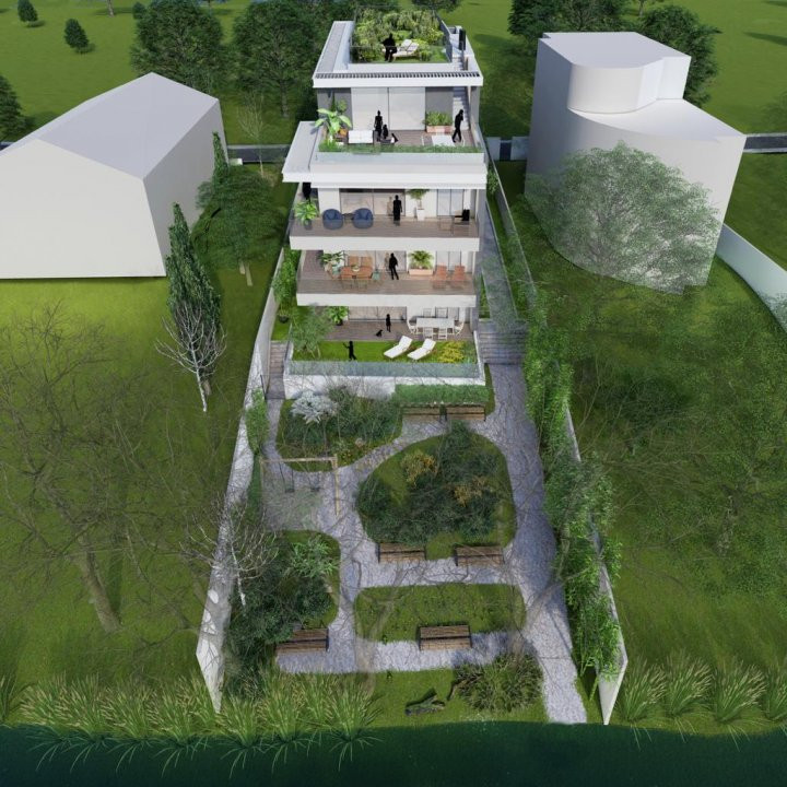 Apartament splendid, lake view, cu terase si gradina