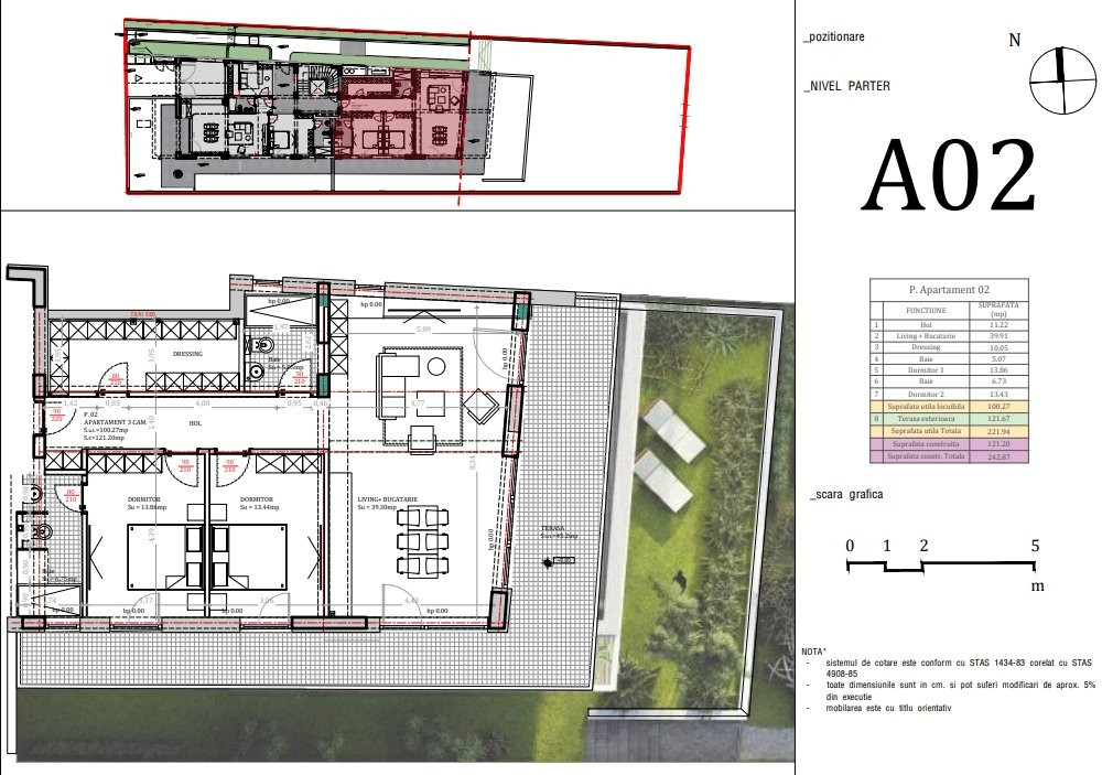 Apartament splendid, lake view, cu terase si gradina