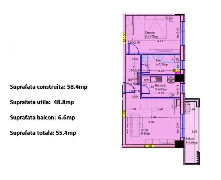 Apartament 2 camere in ansamblu nou, Baneasa -Apicultorilor