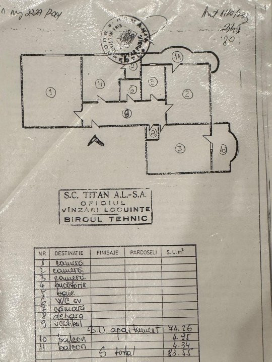 Apartament 3 camere, 84mp, zona Unirii